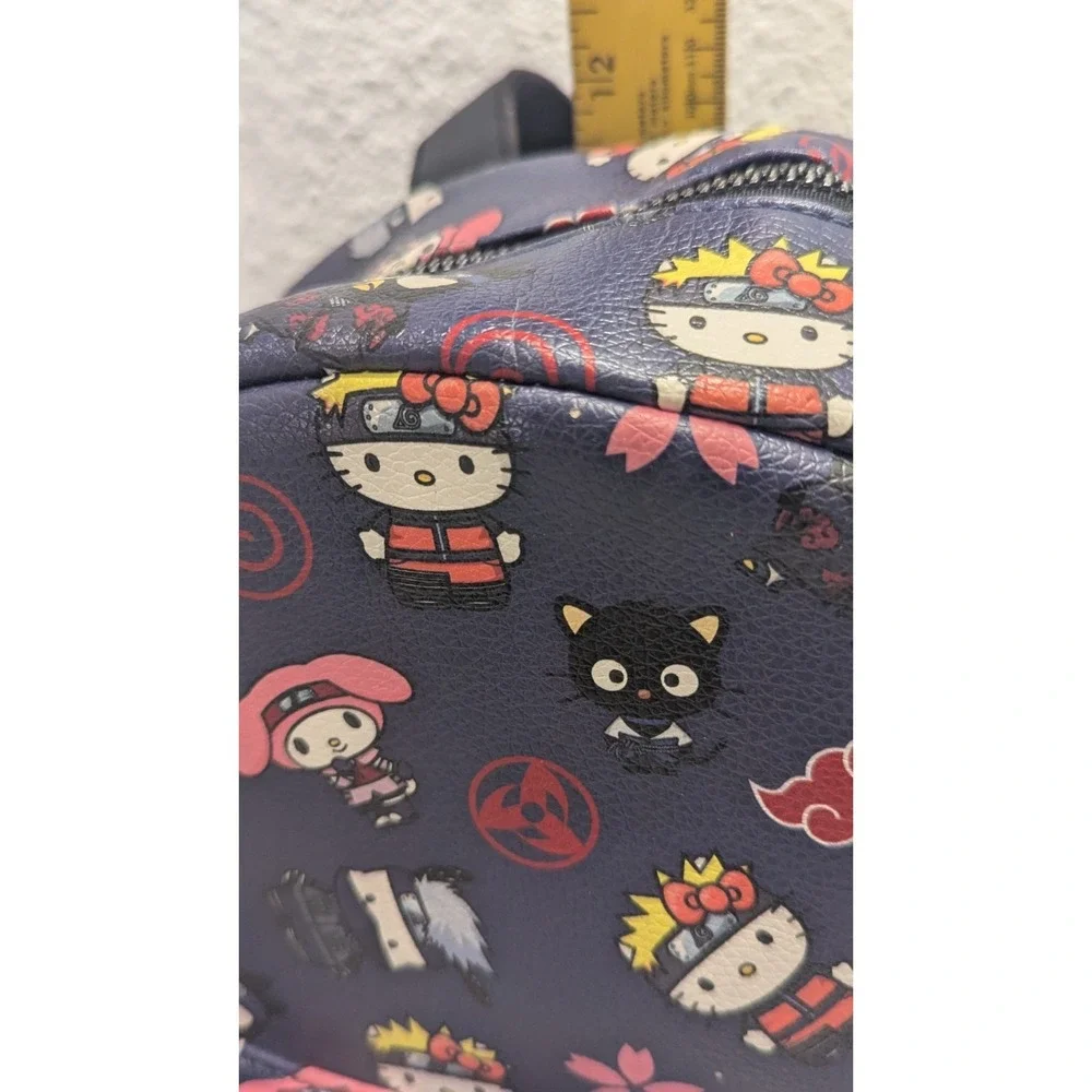 Naruto Shippuden x Hello Kitty Mini Backpack Sanrio Anime Faux Leather Bag